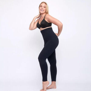 (85) Underoutfit Womens Leggings Size XL High Waist Shaping Black Style 392 NWOT